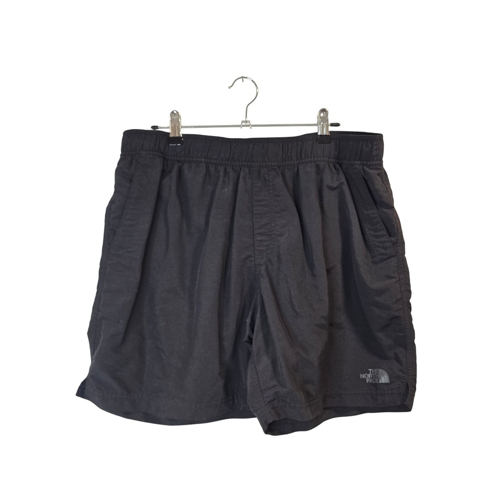 The North Face Athletic Shorts Men Large Black FlashDry Hiking Running Pockets